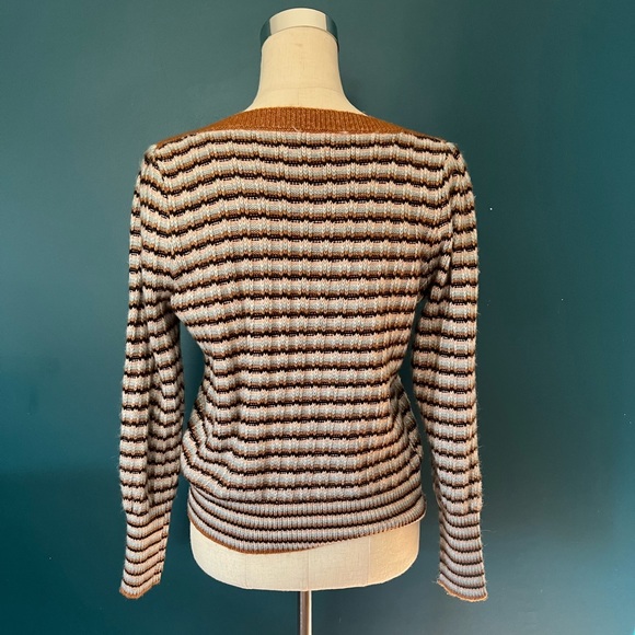Nine West Boatneck Stripe Stitch Sweater - Picture 3 of 6